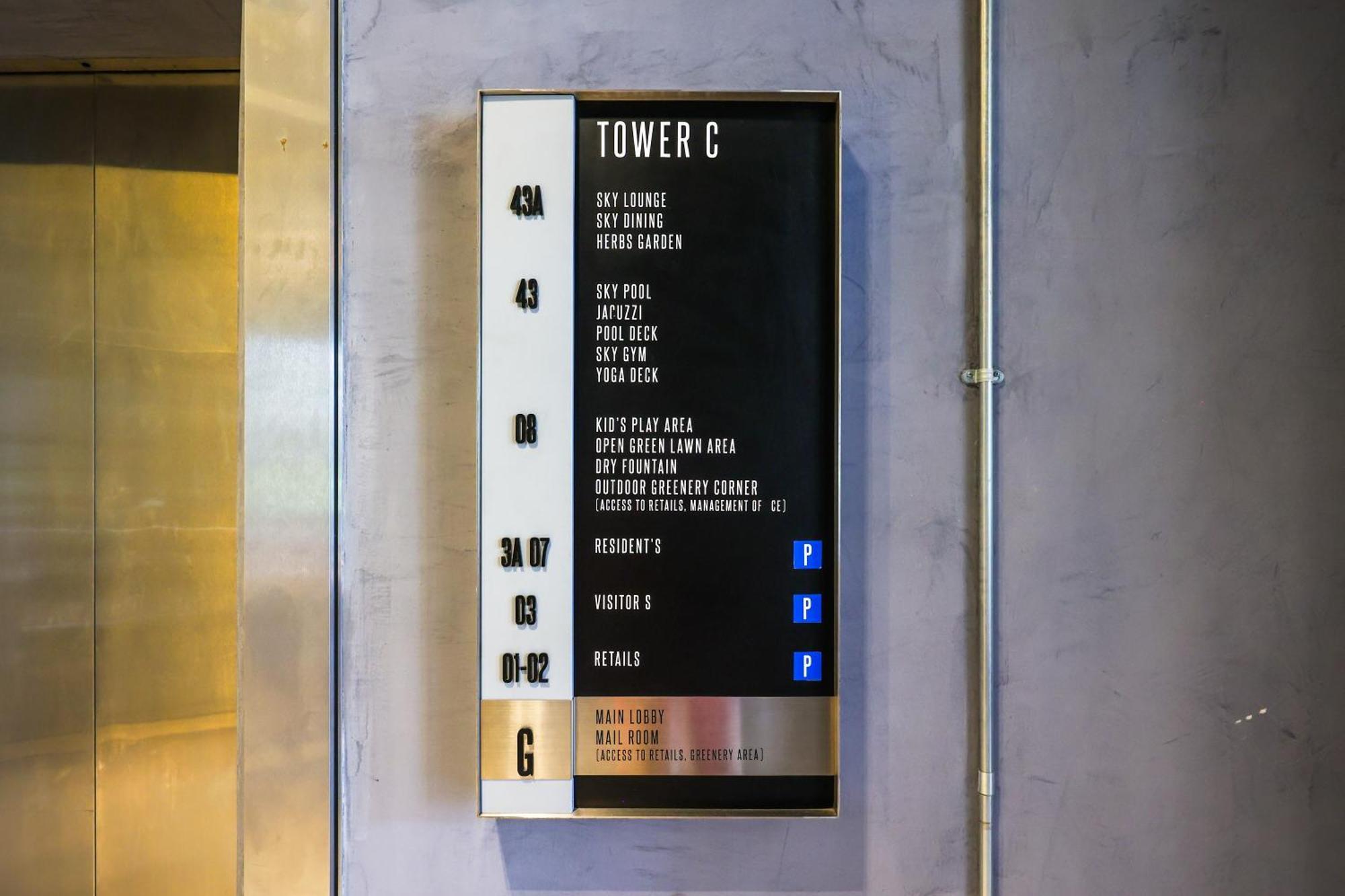 Apartmán Millerz Square By Mykey Kuala Lumpur Exteriér fotografie Elevator directory